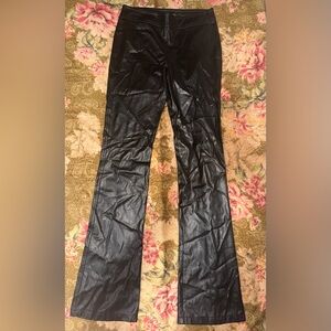 Trataluc Faux Leather Black Pants